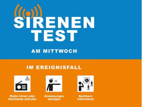 Sirenentest am Mittwoch, 4. Februar 2026