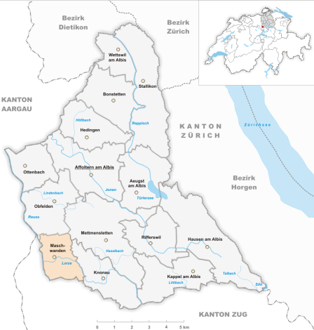 Karte Bezirk Affoltern